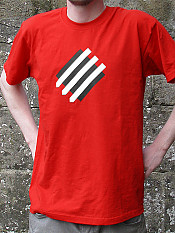 squared-circle, t-shirt, red – Outdoor