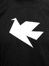 peace-dove, t-shirt, black – Front