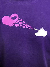 love-army, t-shirt, purple – Front